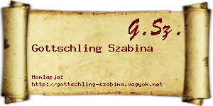 Gottschling Szabina névjegykártya